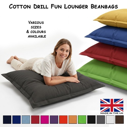 Cotton beanbag lounger - beanbag,